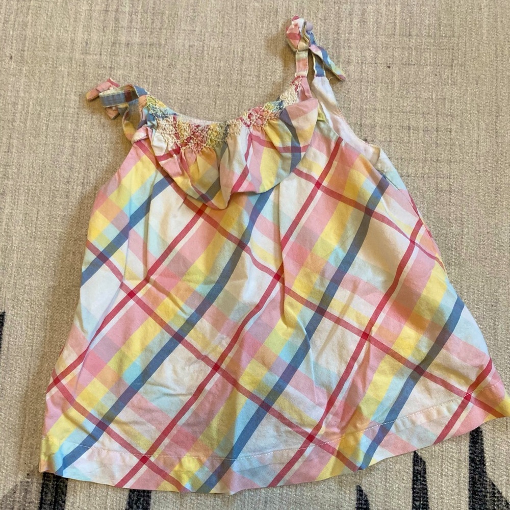 Janie and Jack Plaid Tie Tank Top, 12-18mo